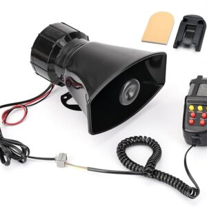 AutoBizarre 7 Tone Siren Horn Hooter with Mic For All Cars, Trucks, Mini Trucks, Vans, Bikes - Loud Siren With 7 Different Great Sounds